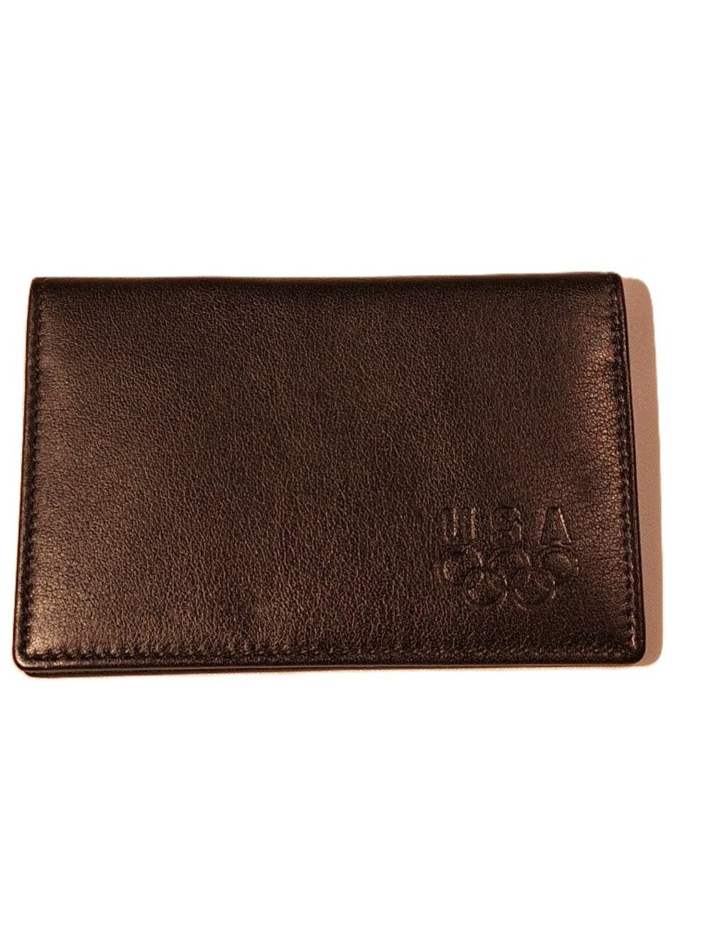 Vintage Tiffany & Co. Leather Card Case  Black Team USA 2002 Olympics  Spain EXC